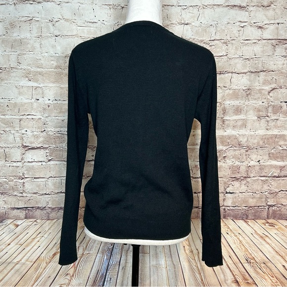 Vintage 70s Embroidered Frog Square Neck Unique Sweater Size Large - Picture 2 of 5